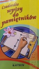 Okładka książki Czaderskie wpisy do pamiętników