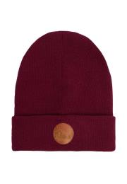 Opakowanie Czapka Beanie z bawełny organicznej karminowa