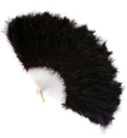 Opakowanie Czarny elegancki wachlarz z piór