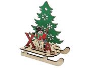 Opakowanie Dekoracja świąteczna drewniana bałwanek na saniach