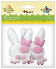 Opakowanie Dekoracje filcowe 3D zajączki z kokardką 2szt