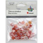 Opakowanie Dekoracje plastikowe liście klonu 11x12mm 40szt