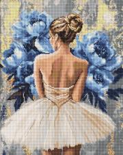 Opakowanie Diamentowa mozaika - Baletnica z piwoniami 40x50cm