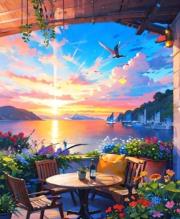 Opakowanie Diamentowa Mozaika Dom świt na patio NO-2000154