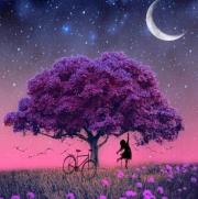 Opakowanie Diamentowa Mozaika Drzewo fioletowe- rowerem w świat magii NO-1005273