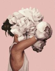 Diamentowa Mozaika Kobieta głowa z białych kwiatów NO-1007743. Wydawca: Norimpex. Dadada.pl Opakowanie Diamentowa Mozaika Kobieta głowa z białych kwiatów NO-1007743