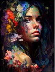 Opakowanie Diamentowa Mozaika Kobieta malarka w kwiatach NO-2000188