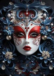 Opakowanie Diamentowa Mozaika Kobieta twarz maska karnawałowa NO-2003062