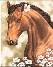 Opakowanie Diamentowa Mozaika Koń z kwiatkiem za uchem NO-1007746