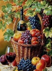 Opakowanie Diamentowa Mozaika Martwa natura kosz z owocami i winem NO-2003104