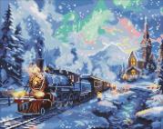 Diamentowa mozaika - Świąteczny pociąg 40x50cm. Wydawca: Ideyka. Dadada.pl Opakowanie Diamentowa mozaika - Świąteczny pociąg 40x50cm