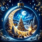 Opakowanie Diamentowa Mozaika Zima choinka w bombce NO-2003069