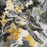 Diamentowa mozaika - Złoty żółw 40x40cm. Wydawca: Ideyka. Dadada.pl Opakowanie Diamentowa mozaika - Złoty żółw 40x40cm