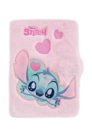 Opakowanie DISNEY FLUFFY - NOTES A5 / 80 K. ZAPIĘCIE - STITCH - PINK