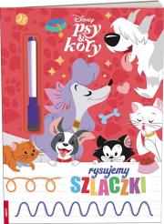 Okładka książki Disney Psy & Koty. Rysujemy szlaczki