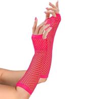 Długie rękawiczki bezpalcowe różowe neon. Wydawca: Widmann. Dadada.pl Opakowanie Długie rękawiczki bezpalcowe różowe neon