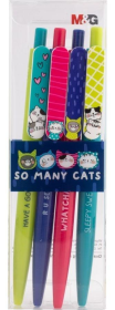 Długopis automat 0.7mm So Many Cats nieb 4szt M&G. Wydawca: M&G. Dadada.pl Opakowanie Długopis automat 0.7mm So Many Cats nieb 4szt M&G