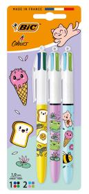 Opakowanie Długopis BIC 4 Colours Kawai blister 3szt.mix wzorów