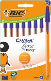 Długopis BIC Orange Cristal Fine niebieski 8 sztuk. Wydawca: Bic. Dadada.pl Opakowanie Długopis BIC Orange Cristal Fine niebieski 8 sztuk