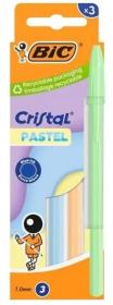 Opakowanie Długopis Cristal Pastel 1mm niebieski 3szt BIC