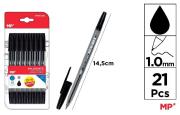 Opakowanie Długopis czarny 1.0mm 21szt