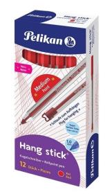 Opakowanie Długopis Hang Stick 1mm czerwony (12szt) PELIKAN