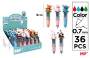 Opakowanie Długopis mini 4-kolorowy 0.7mm zwierzątka (36szt)