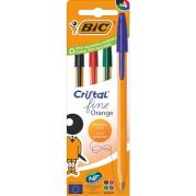 Długopis Orange Fine Cristal 4szt mix BIC. Wydawca: Bic. Dadada.pl Opakowanie Długopis Orange Fine Cristal 4szt mix BIC
