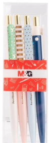 Długopis pstrykany 0.5mm Simple Me nieb 4szt M&G. Wydawca: M&G. Dadada.pl Opakowanie Długopis pstrykany 0.5mm Simple Me nieb 4szt M&G