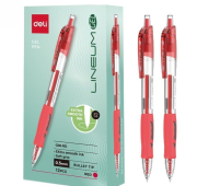 Długopis żelowy 0,5mm Arrix czerwony (12szt) DELI. Wydawca: DELI. Dadada.pl Opakowanie Długopis żelowy 0,5mm Arrix czerwony (12szt) DELI