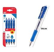 Opakowanie Długopis żelowy 0,7mm niebieski 4szt