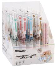 Opakowanie Długopis żelowy automat Cats 0,5mm czarny (24szt)