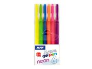 Opakowanie Długopisy żelowe NEON 6 sztuk