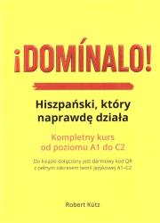 Dominalo! Hiszpański, który naprawdę działa. Autor: Robert Kutz. Dadada.pl Okładka książki Dominalo! Hiszpański, który naprawdę działa
