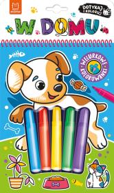 Okładka książki Dotykaj i koloruj! W domu. Welurkowe kolorowanki