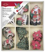 Drewniane dekoracje w drewnianym pudełku 96x110mm. Wydawca: Titanum. Dadada.pl Opakowanie Drewniane dekoracje w drewnianym pudełku 96x110mm