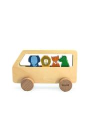 Drewniany autobus dla zwierząt. Wydawca: Trixie Baby. Dadada.pl Opakowanie Drewniany autobus dla zwierząt
