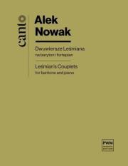 Okładka książki Dwuwiersze Leśmiana nuty na baryton i fortepian