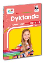 Okładka książki Dyktanda. Karty pracy.  Kapitan Nauka. EDUseria