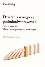 Okładka książki Działania następcze podmiotów prawnych