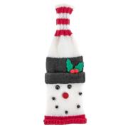 Dzianinowy pokrowiec na butelkę - bałwanek. Wydawca: Dalprint. Dadada.pl Opakowanie Dzianinowy pokrowiec na butelkę - bałwanek