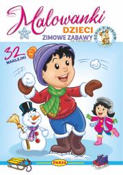 Dzieci - zimowe zabawy. Malowanki. Autor: Kruszewski Włodzimierz, Ernest Błędowski. Dadada.pl Okładka książki Dzieci - zimowe zabawy. Malowanki