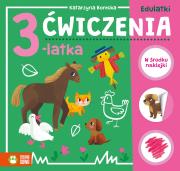 Edulatki. Ćwiczenia 3-latka. Autor: Opracowanie zbiorowe. Dadada.pl Okładka książki Edulatki. Ćwiczenia 3-latka