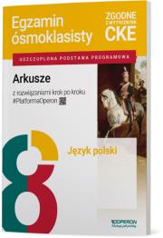 Okładka książki Egzamin ósmoklasisty SP 8 Język polski Arkusze