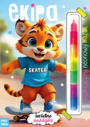 Okładka książki Ekipa. Gigantyczny neonowy mazak. Marker modułowy