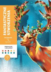 Okładka książki Fantastyczne stworzenia. Art therapy. Kolorowanka antystresowa. Zagadkowe rysunki