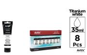 Opakowanie Farba akrylowa biała 35ml (8szt)