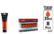 Opakowanie Farba akrylowa bursztynowo-żółta 35ml (8szt)