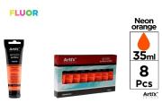 Opakowanie Farba akrylowa fluorescencyjna 35ml pomarań (8szt)
