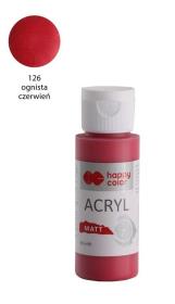 Opakowanie Farba akrylowa Matt czerwień 60ml HAPPY COLOR